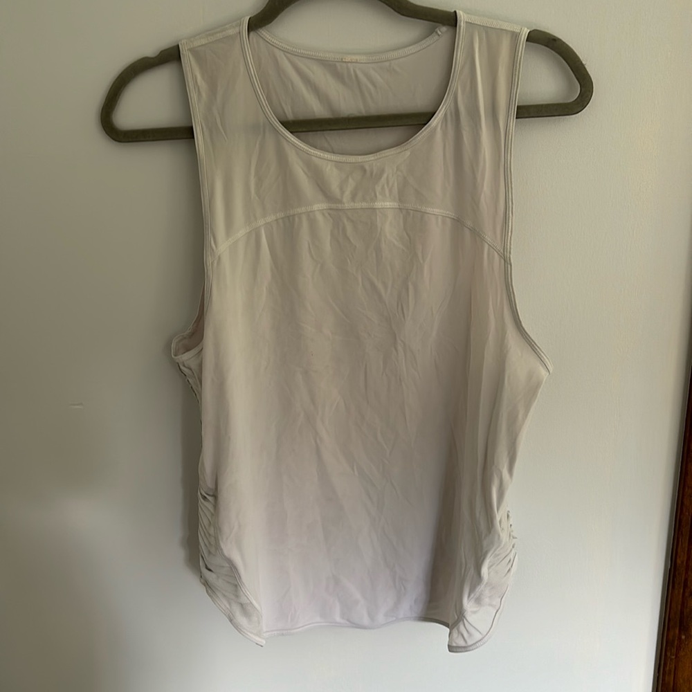 Lululemon White Exercise Top